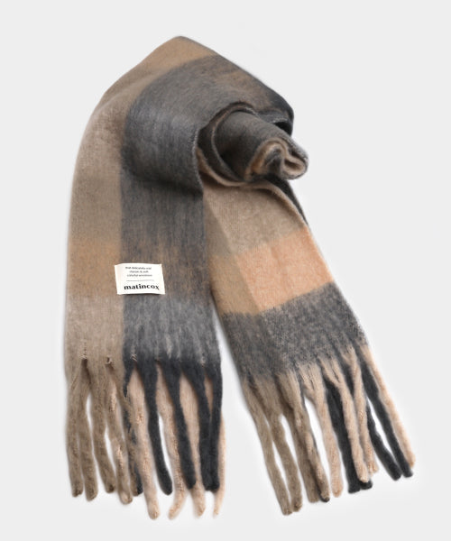 MATINCOX Oversized Check Fringe Scarf – 9 Colors original view 4474051-gallery-09