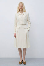 LESHOP BLANC Women's Cropped-Jacket-Effect Tweed Dress L1G11WOP010 — original supplier image 4502-gallery-00