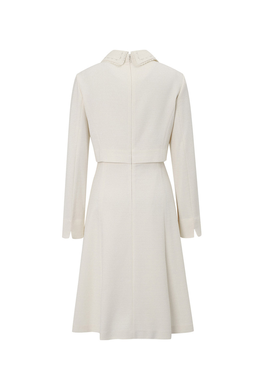 LESHOP BLANC Women's Cropped-Jacket-Effect Tweed Dress L1G11WOP010 — original supplier image 4502-gallery-02