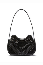 PRENDA Faux-Leather Zipper Shoulder Bag – Sand Beige & Black — original supplier image 4767315-hero-00