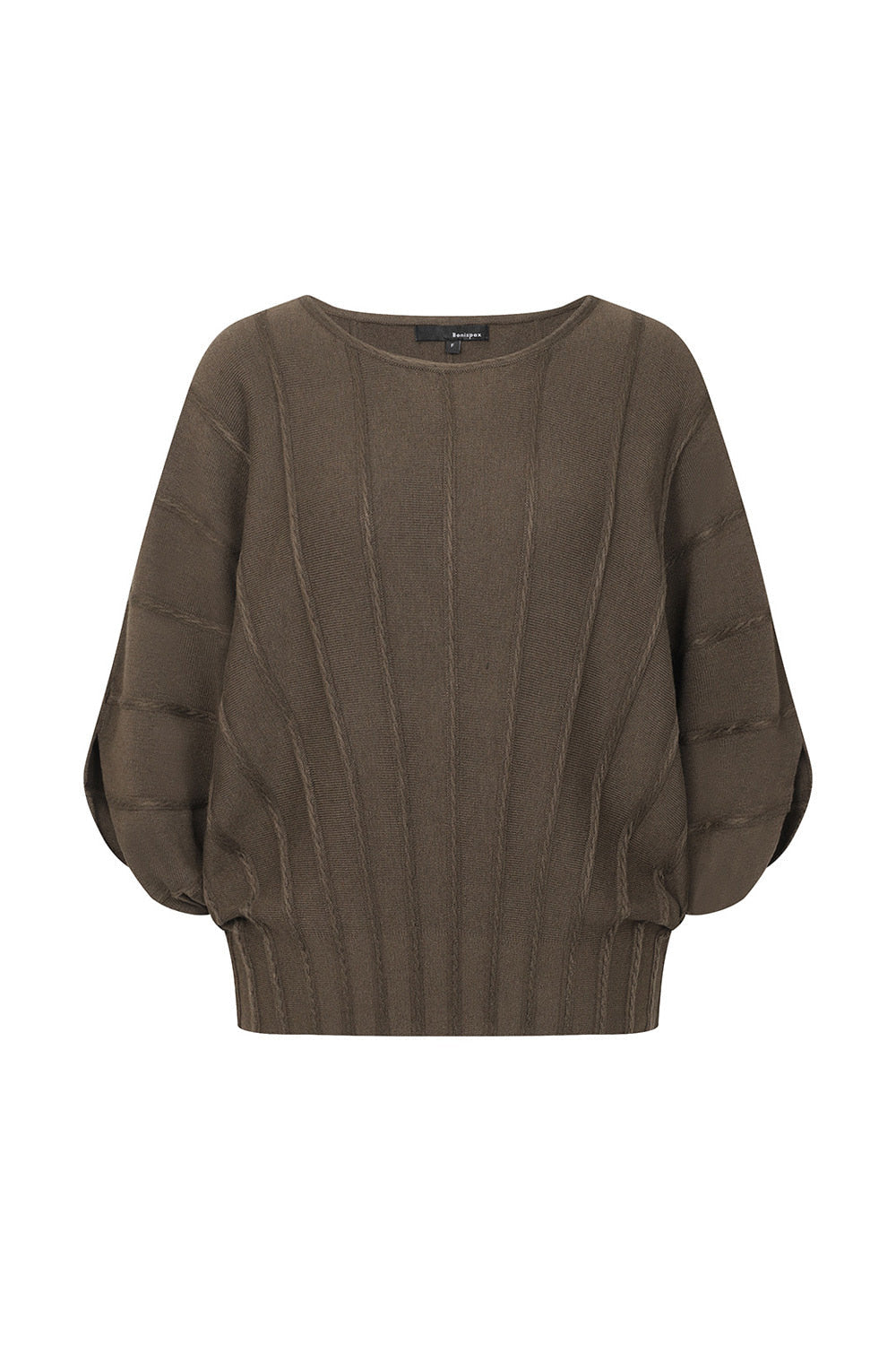 Bonispax Women's Cashmere-Blend Ribbed Dolman Sweater B1F35KPO720 — original supplier image 509-gallery-07