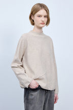 BONISPAX Diagonal-Pintuck Mock-Neck Sweater B1G15KPO110 — original supplier image 5412-gallery-00