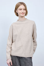 BONISPAX Diagonal-Pintuck Mock-Neck Sweater B1G15KPO110 — original supplier image 5412-gallery-02