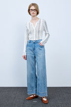 Bonispax Women's Frayed-Hem Wide-Leg Jeans B1G15DSL060 — 5442-gallery-03