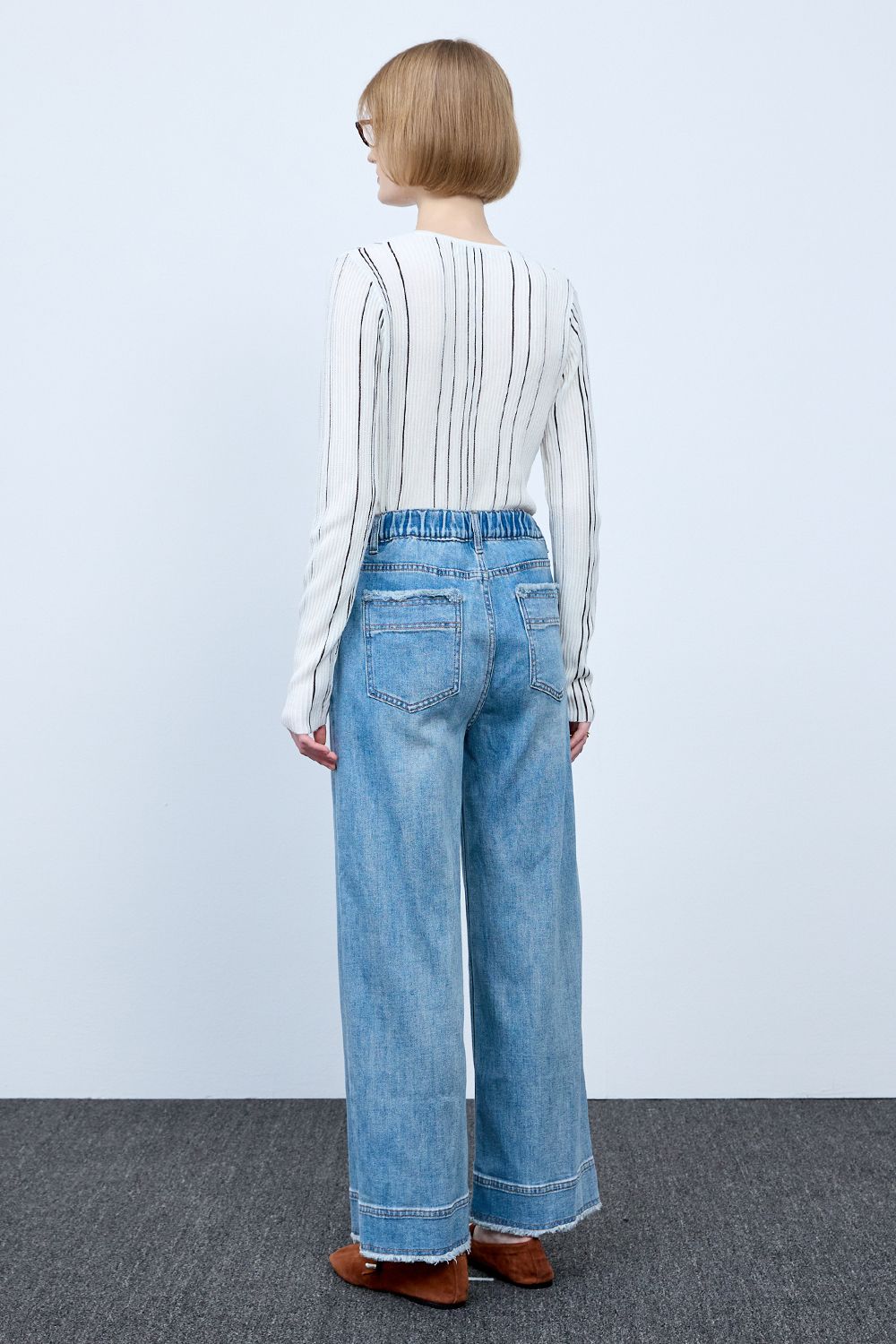 Bonispax Women's Frayed-Hem Wide-Leg Jeans B1G15DSL060 — 5442-gallery-04
