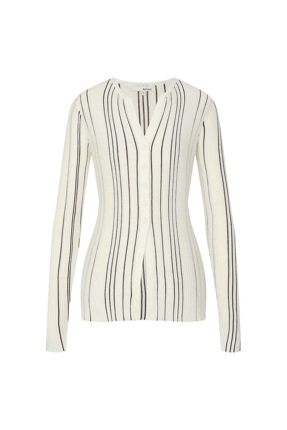 Bonispax Women's Vertical-Stripe Ribbed Cardigan B1G15KCD030 — 5492-gallery-07