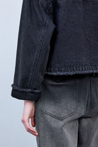 Bonispax Women's Knit-Collar Zip Denim Jacket B1G12DJK010 — 5496-gallery-06