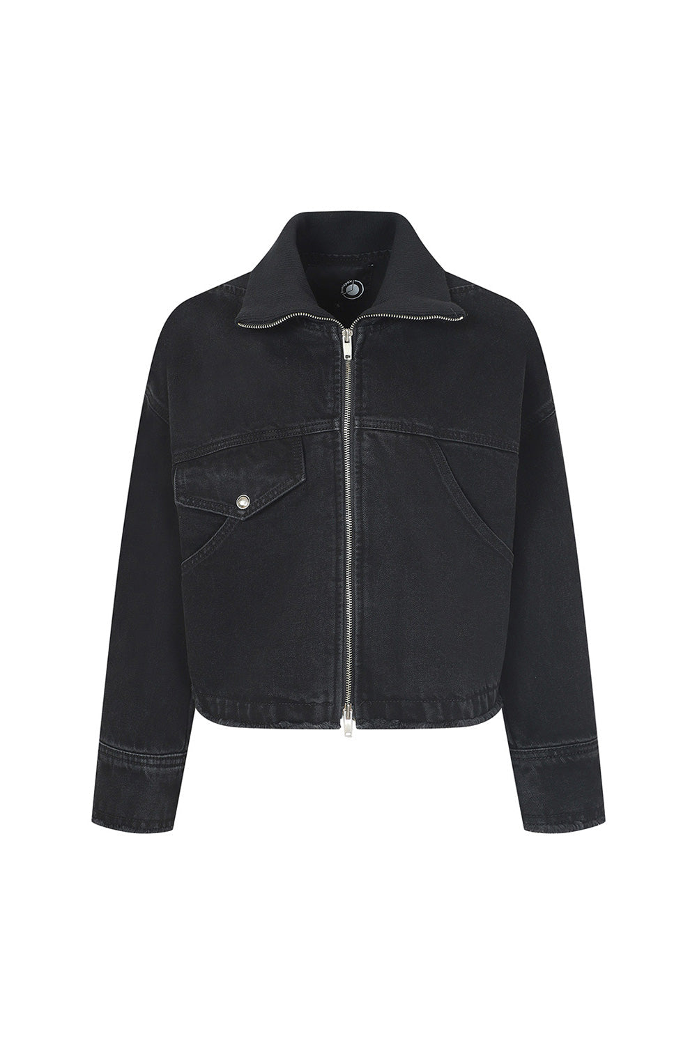 Bonispax Women's Knit-Collar Zip Denim Jacket B1G12DJK010 — 5496-gallery-07