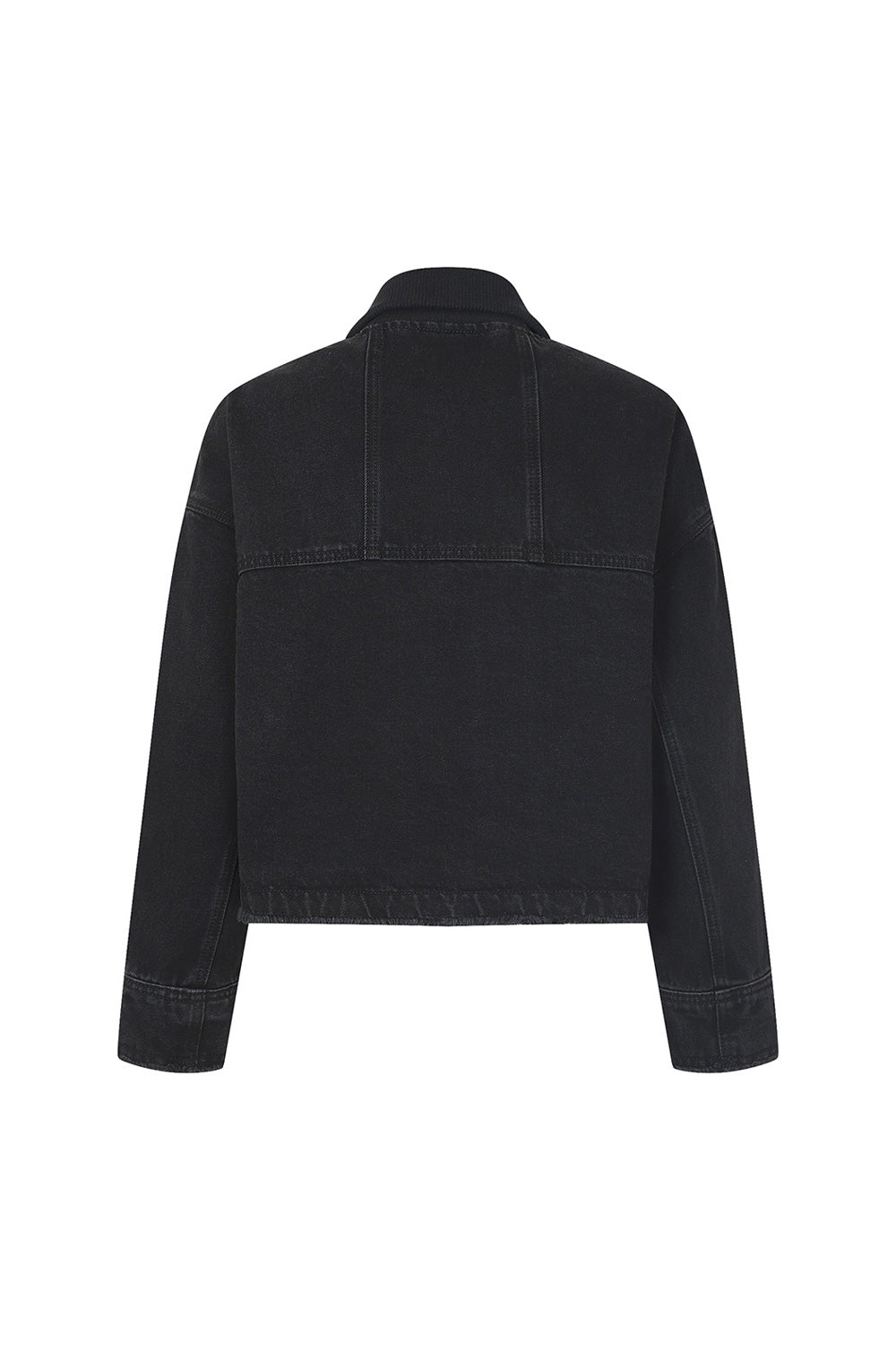 Bonispax Women's Knit-Collar Zip Denim Jacket B1G12DJK010 — 5496-gallery-08