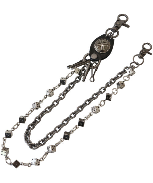 JULIUS1 Antique Double-Chain Pants Keyring JSK-003 original view 5787614-hero-00