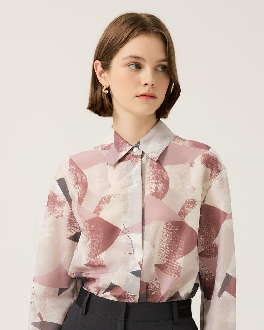 the renoma Women's Color-Button Printed Blouse R2F31WBL040 — 592-gallery-00