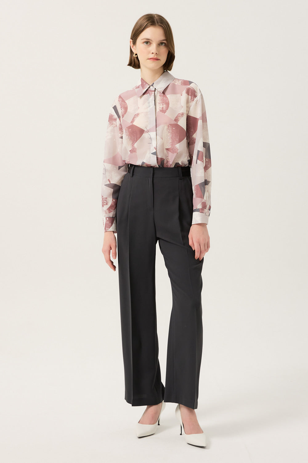 the renoma Women's Color-Button Printed Blouse R2F31WBL040 — 592-gallery-04