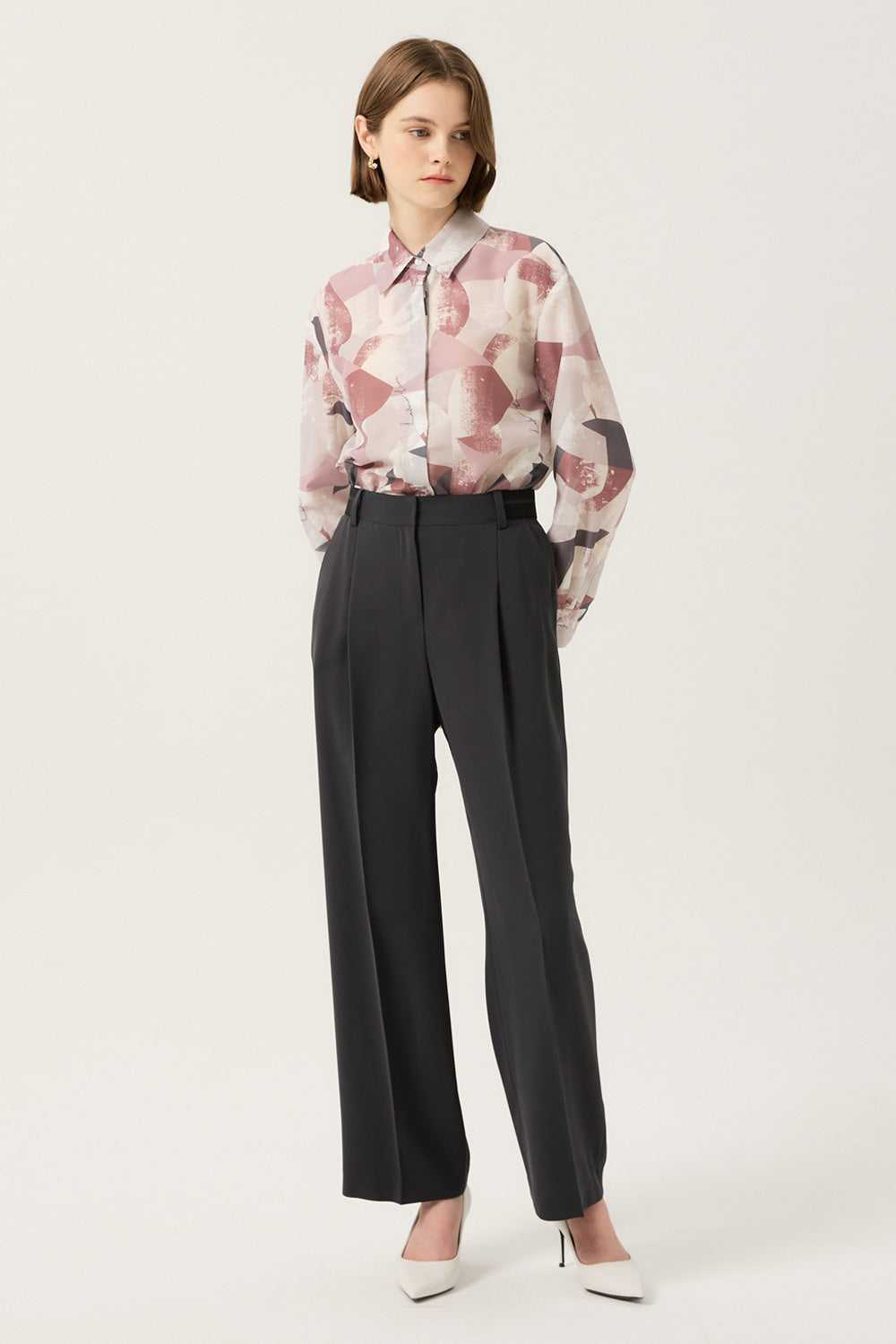 the renoma Women's Color-Button Printed Blouse R2F31WBL040 — 592-gallery-05