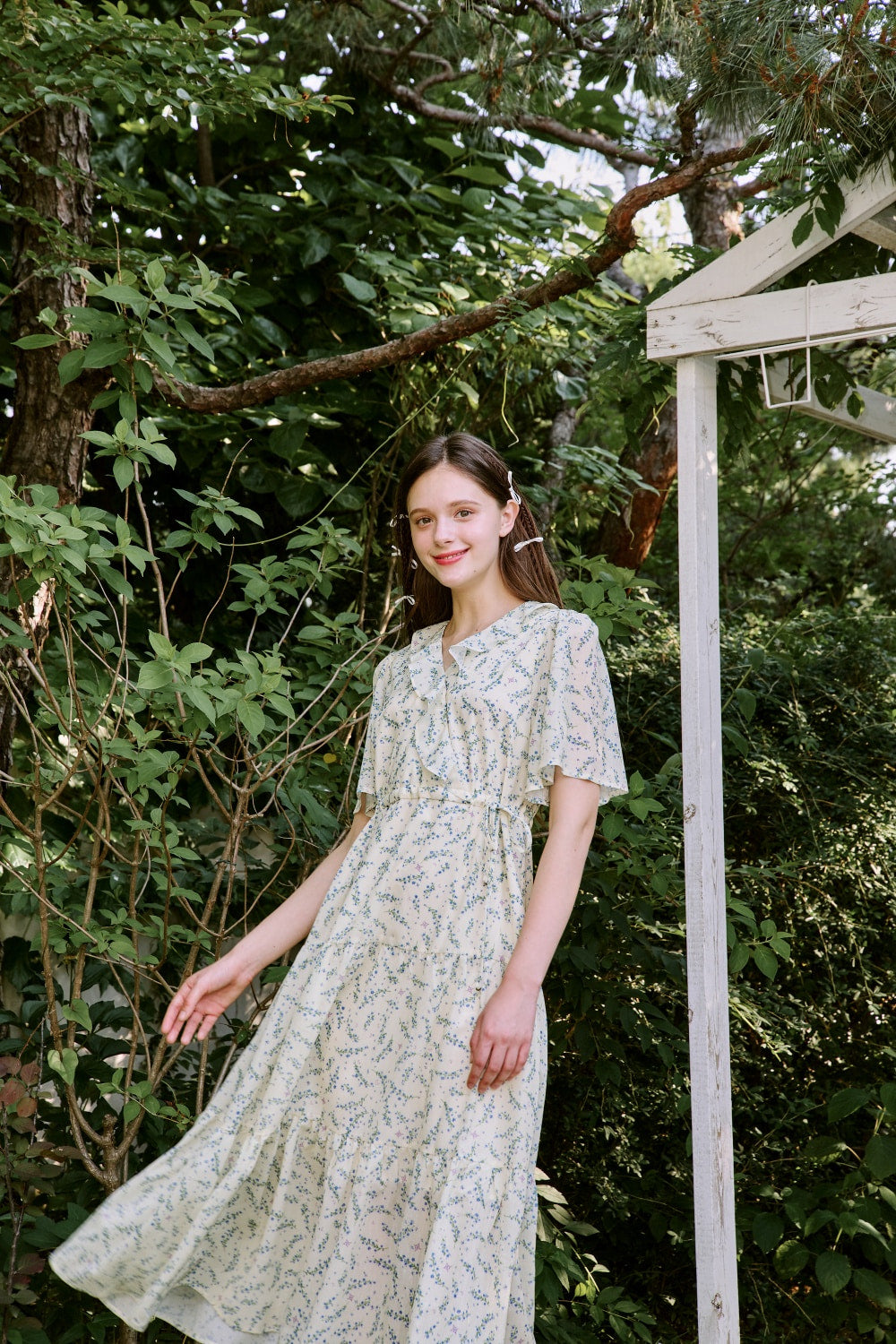 Reete Floral Chiffon Long Dress U1F22WOP100 — original supplier image 7425-gallery-02