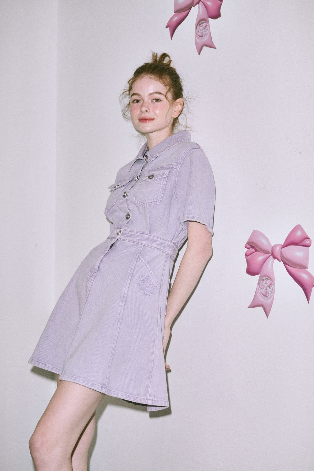 Reete Belted Collared Denim Dress U1F22DOP010 — original supplier image 7426-gallery-00
