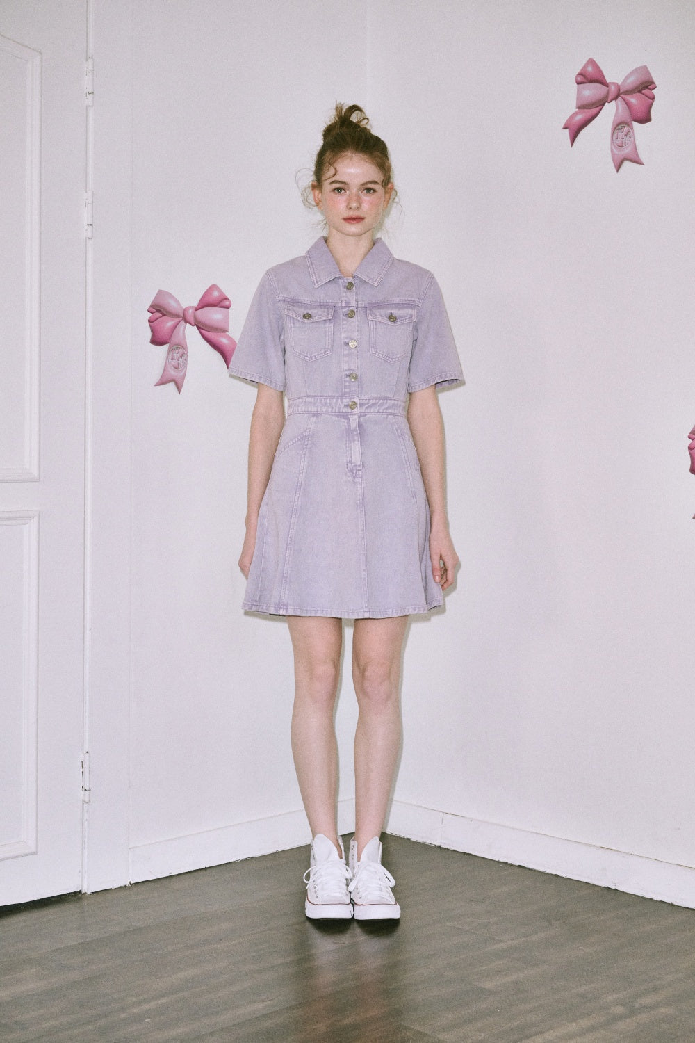Reete Belted Collared Denim Dress U1F22DOP010 — original supplier image 7426-gallery-01