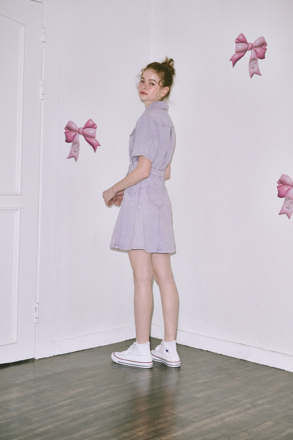 Reete Belted Collared Denim Dress U1F22DOP010 — original supplier image 7426-gallery-05
