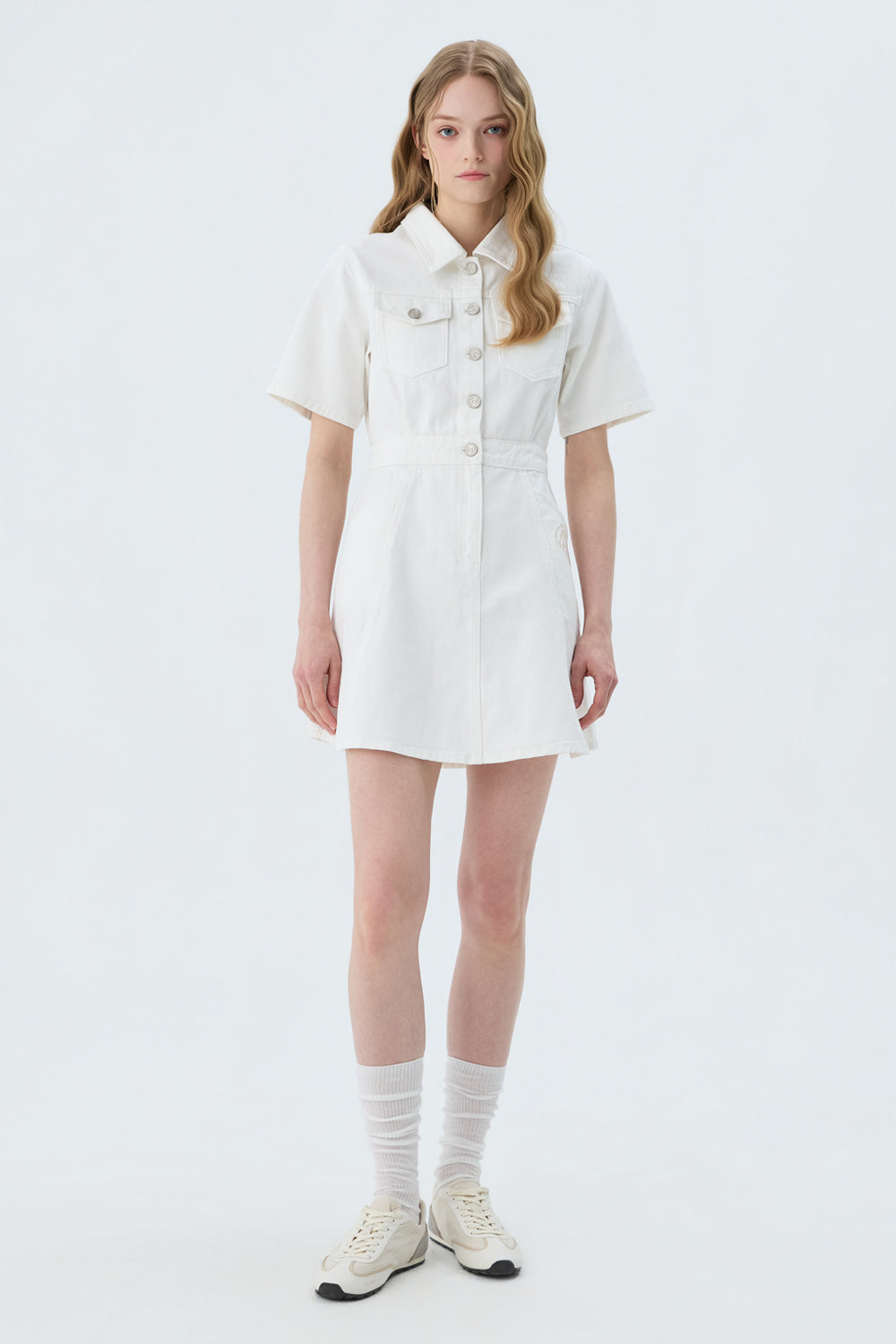 Reete Belted Collared Denim Dress U1F22DOP010 — original supplier image 7426-gallery-09