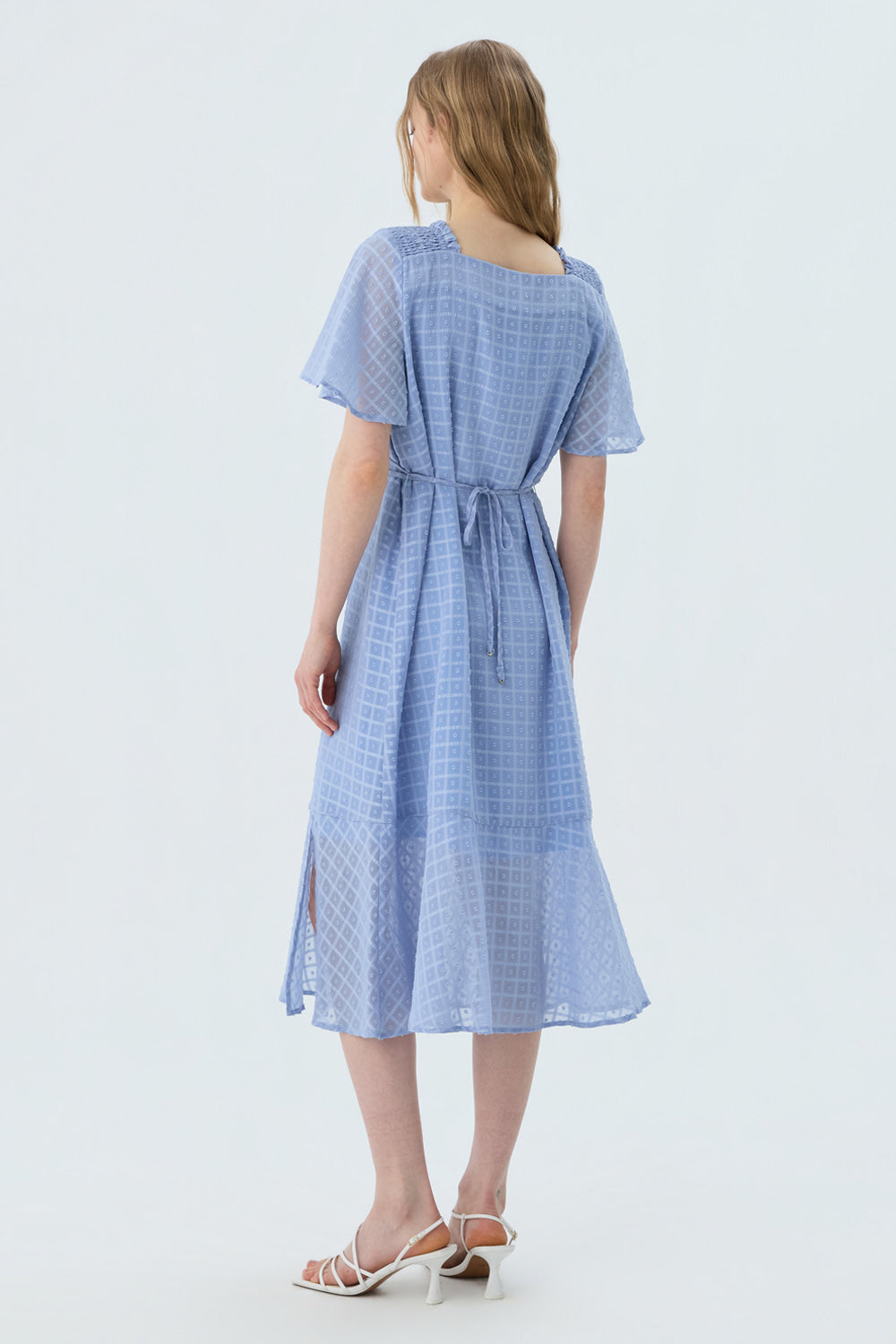 Reete Ruffle-Hem Sheer-Pattern Dress U1F22WOP090 — original supplier image 7427-gallery-11