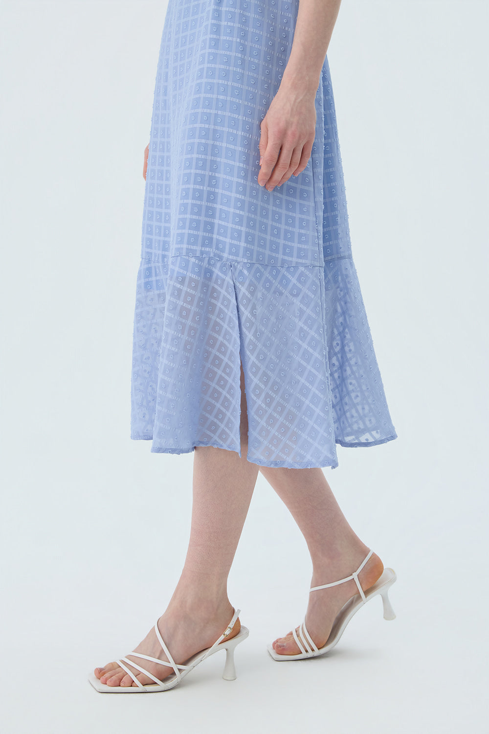 Reete Ruffle-Hem Sheer-Pattern Dress U1F22WOP090 — original supplier image 7427-gallery-13