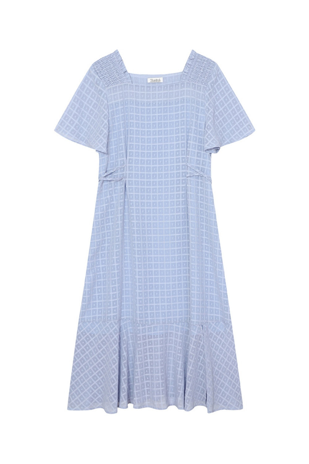 Reete Ruffle-Hem Sheer-Pattern Dress U1F22WOP090 — original supplier image 7427-gallery-14