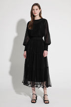 LESHOP BLANC Women's Elastic-Waist Pleated Tiered Long Skirt L2G35WSK030 — 820-gallery-03
