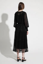 LESHOP BLANC Women's Elastic-Waist Pleated Tiered Long Skirt L2G35WSK030 — 820-gallery-06
