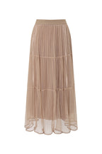 LESHOP BLANC Women's Elastic-Waist Pleated Tiered Long Skirt L2G35WSK030 — 820-gallery-07