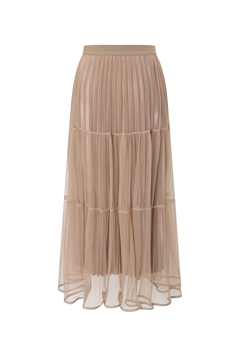 LESHOP BLANC Women's Elastic-Waist Pleated Tiered Long Skirt L2G35WSK030 — 820-gallery-08