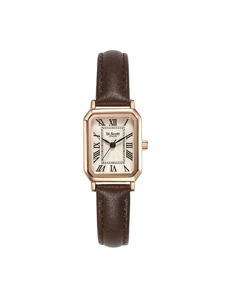St.Scott Brenta Leather Strap Watch ST5088RRBR – Rose Brown — unchanged original supplier image
