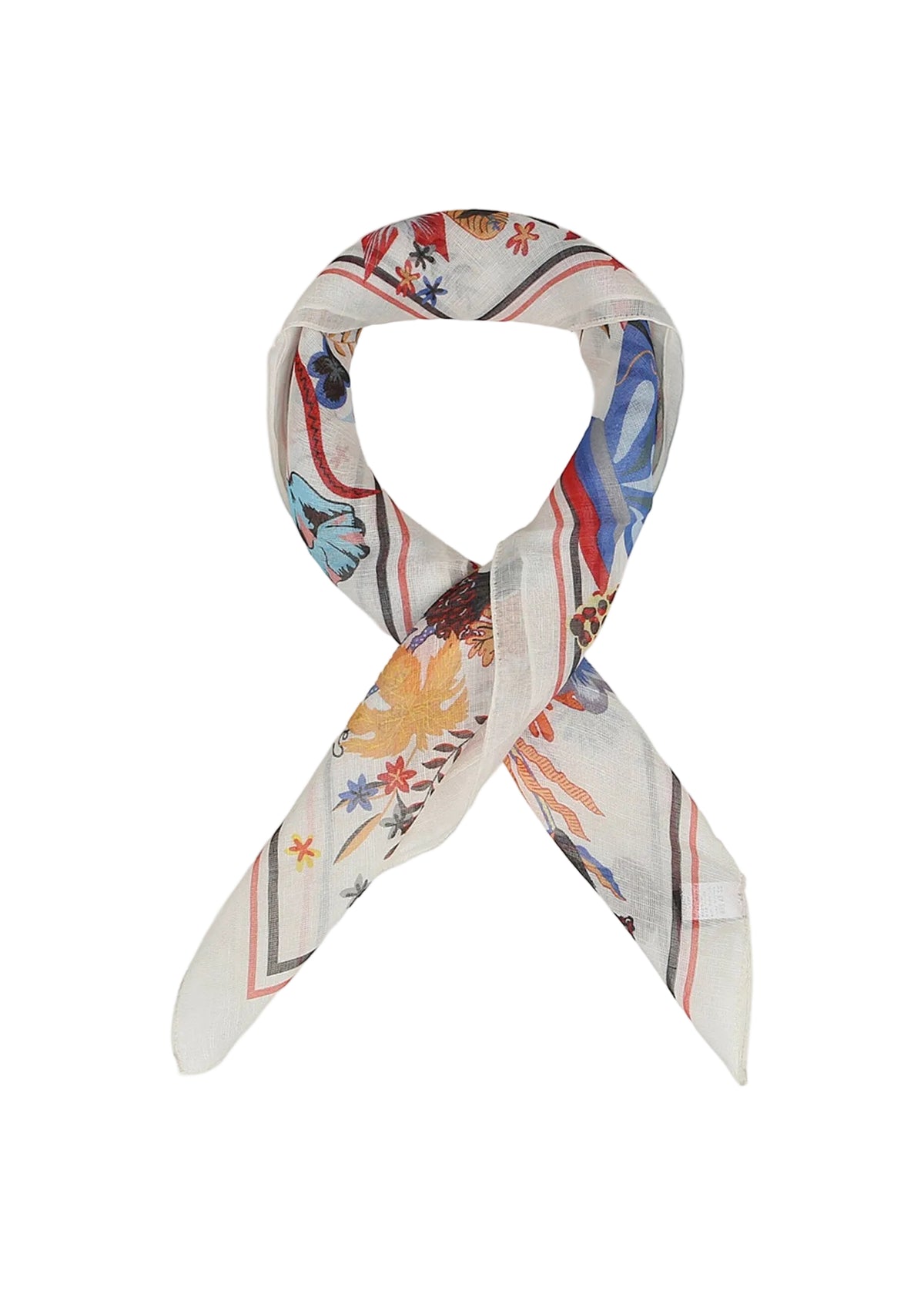 DUANI Floral Petite Scarf MEWXF3Y1321 – White — unchanged original supplier image